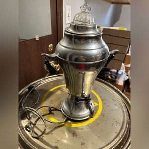 Vintage electric silver coffee pot
